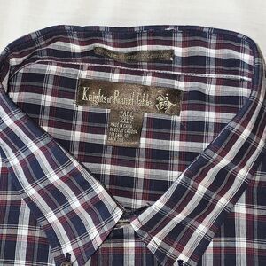 Knights of Round Table by Ralph‎ Lauren Plaid 2XLT Button Down Shirt